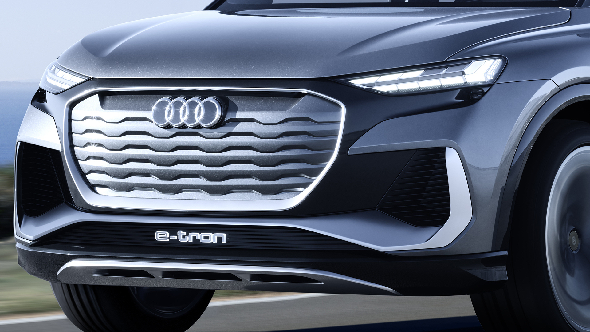 Audi Q4 Sportback e-tron concept dettaglio frontale