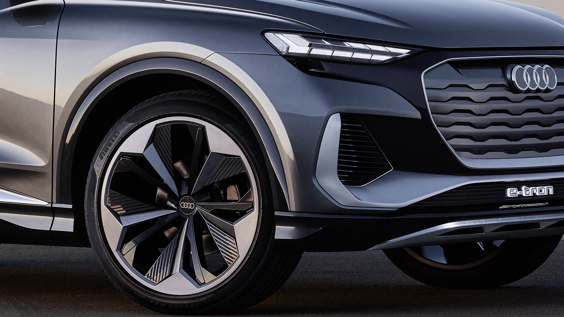 Audi Q4 Sportback e-tron concept dettaglio passaruota