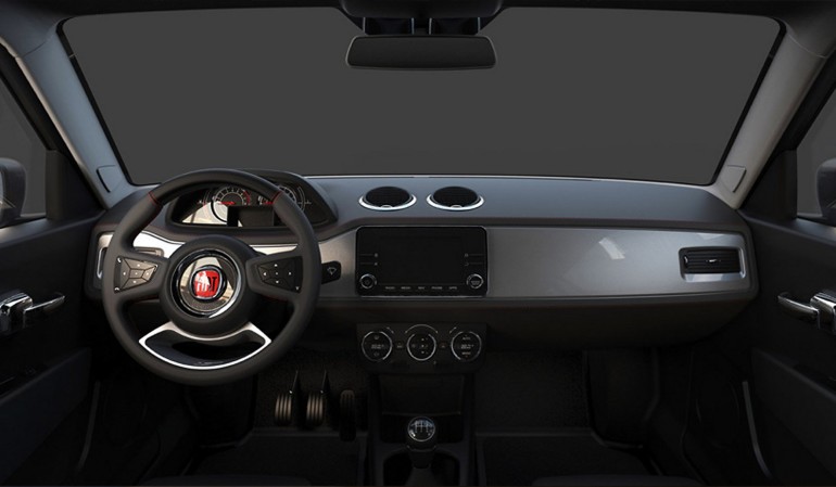 Volante e cruscotto della Fiat 127