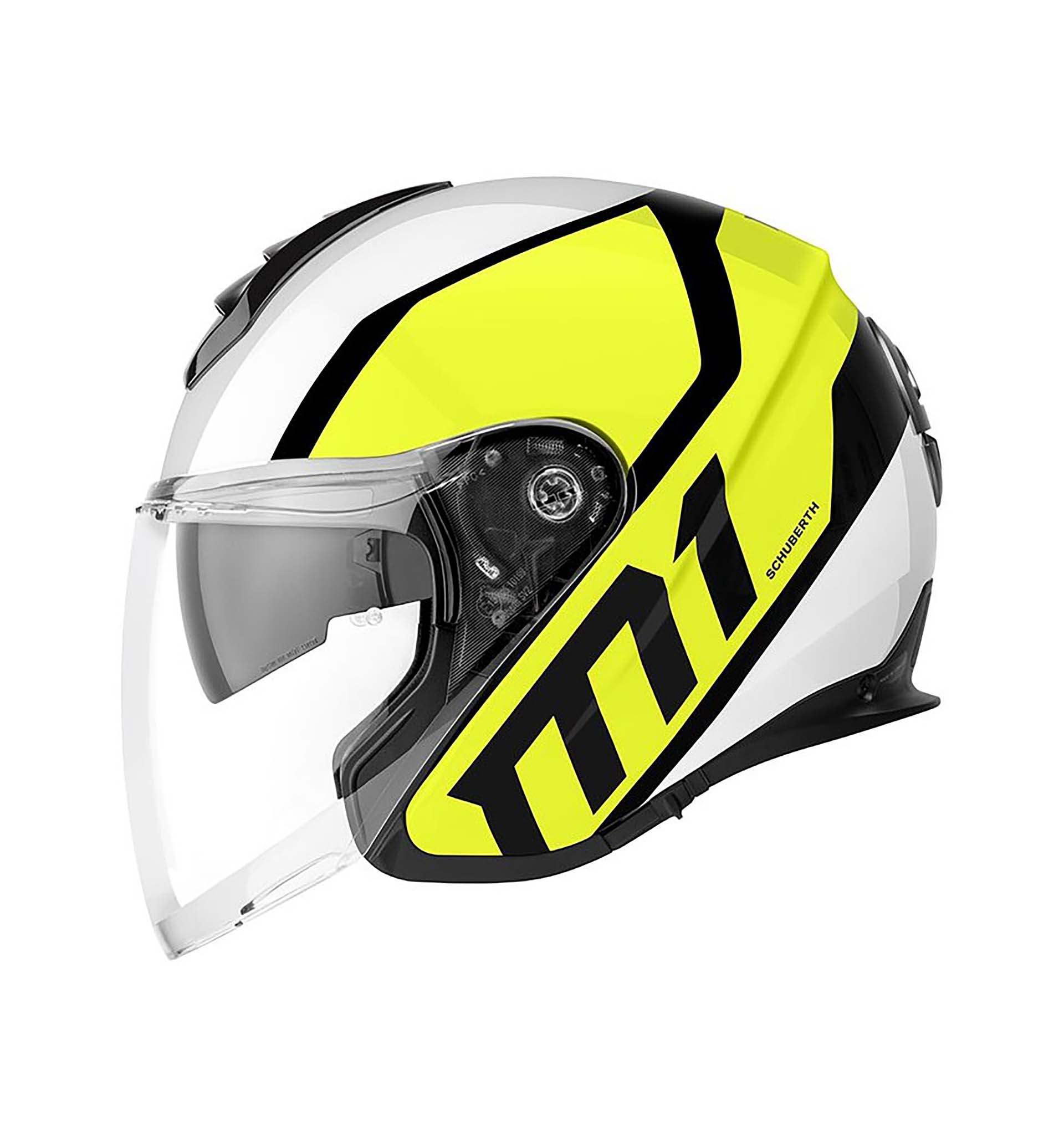 Casco Schuberth M1 color giallo e bianco
