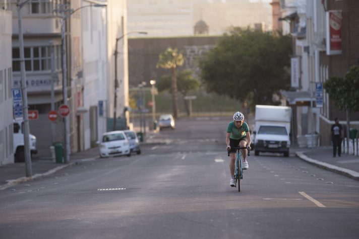 Kate Mapham roadbiking in Cape Town. South Africa.