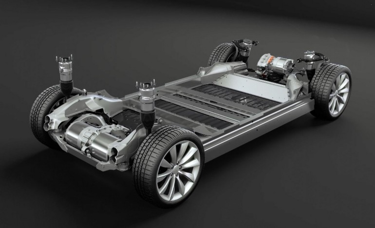 Tesla model S pianale batterie