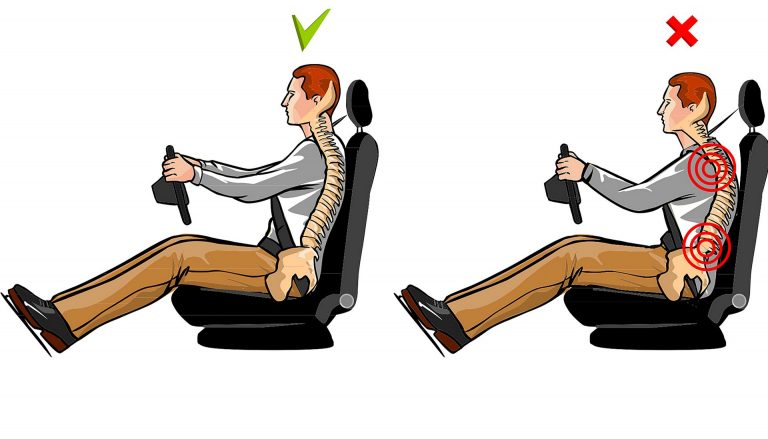 posizione di guida corretta in auto