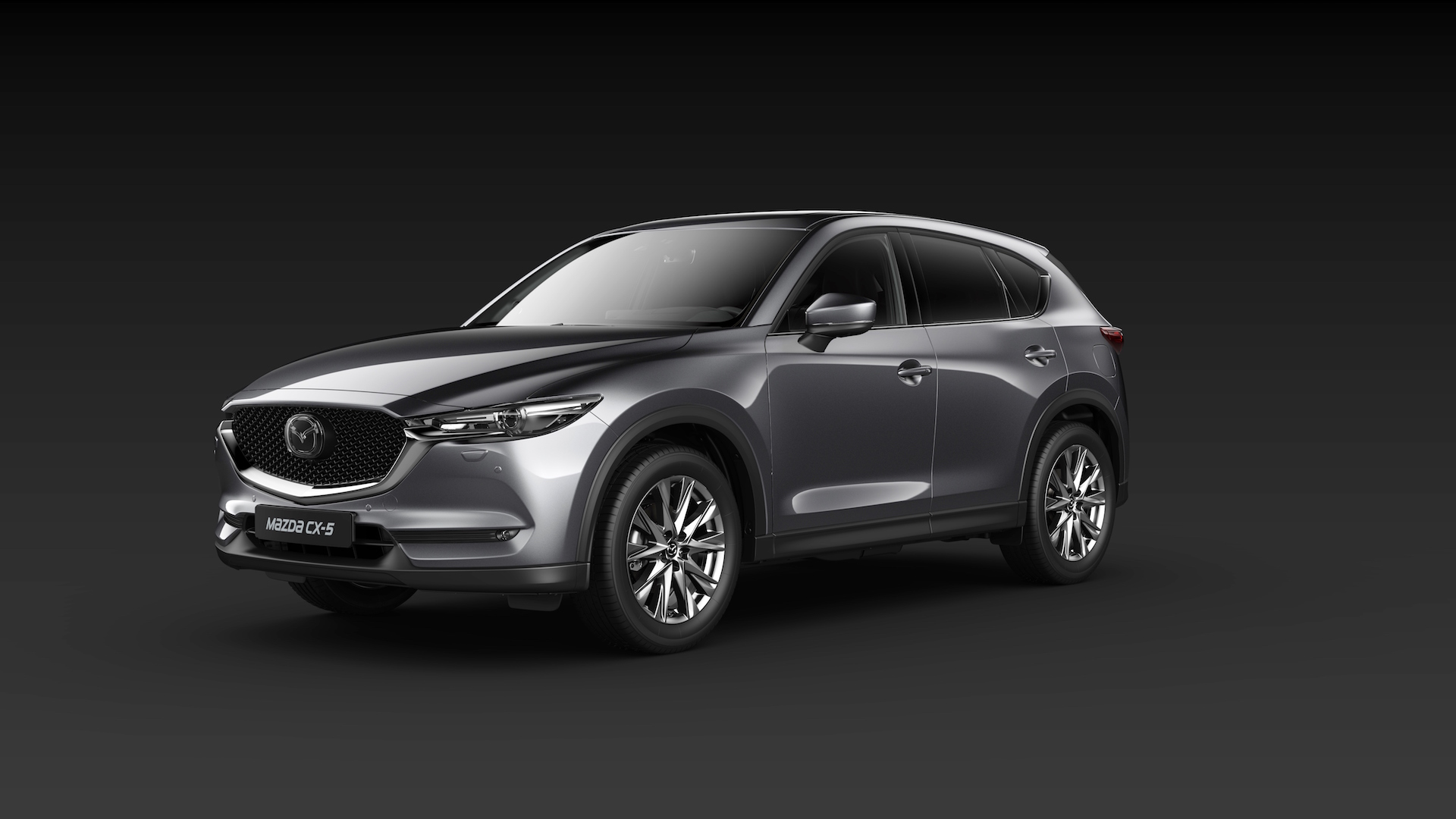 Mazda CX-5 color grigio vista in tre quarti