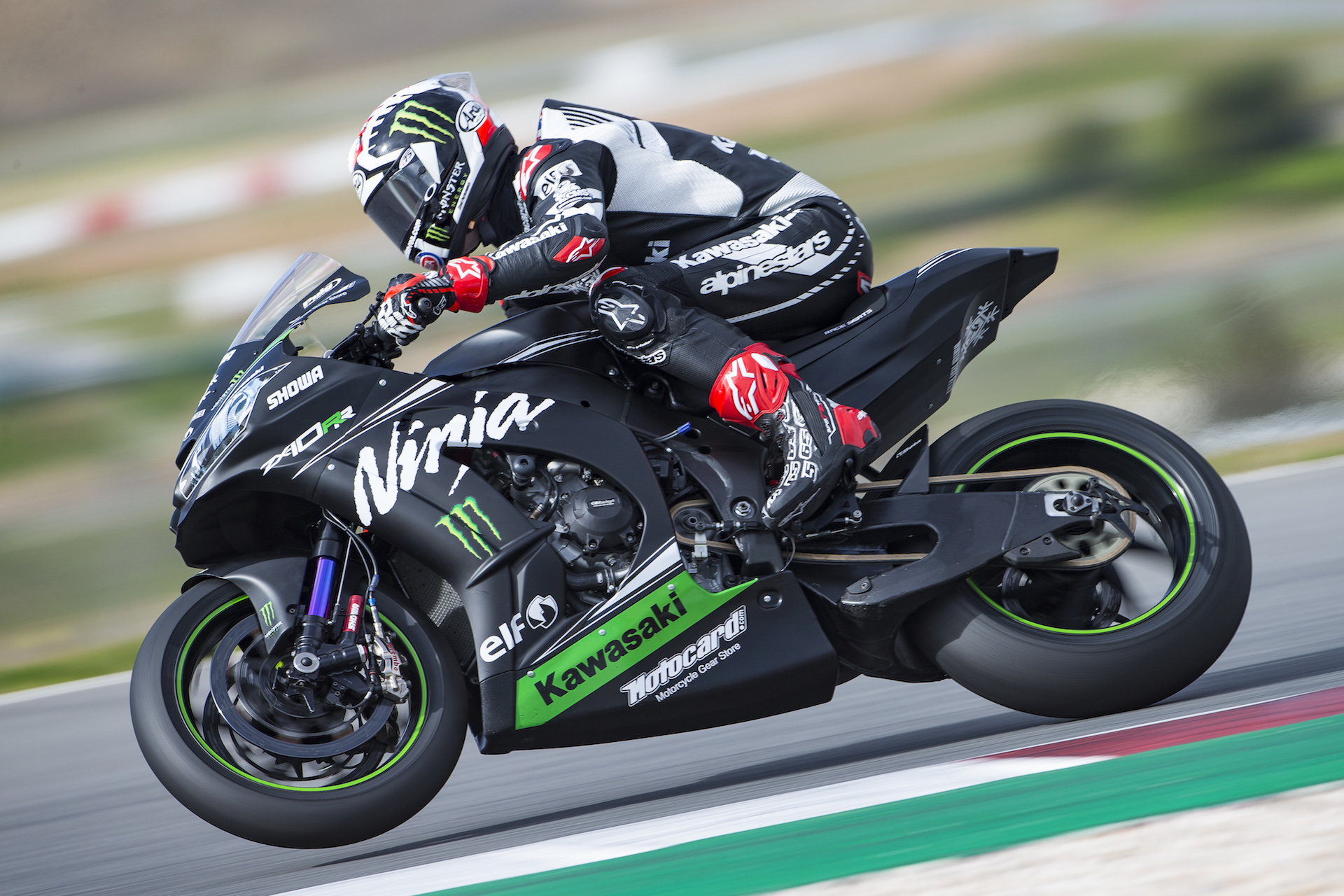 Jonathan Rea in azione nei Winter Tests su Kawasaki Ninja ZX-10RR
