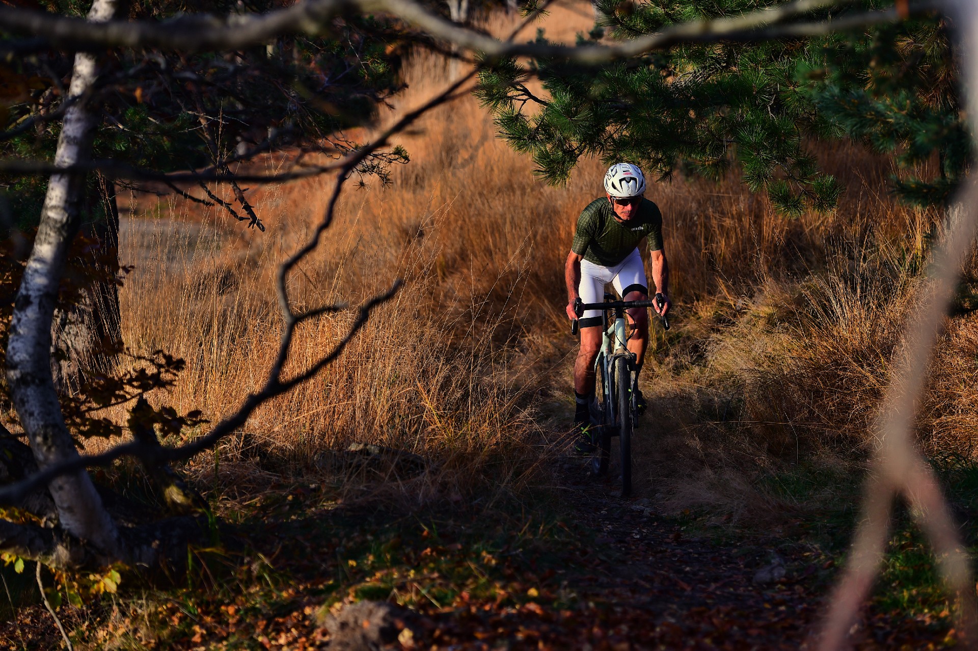 canyon grizl suspension movimento frontale off road salita