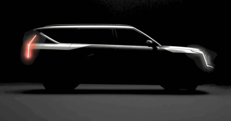 Kia EV9 teaser silhouette