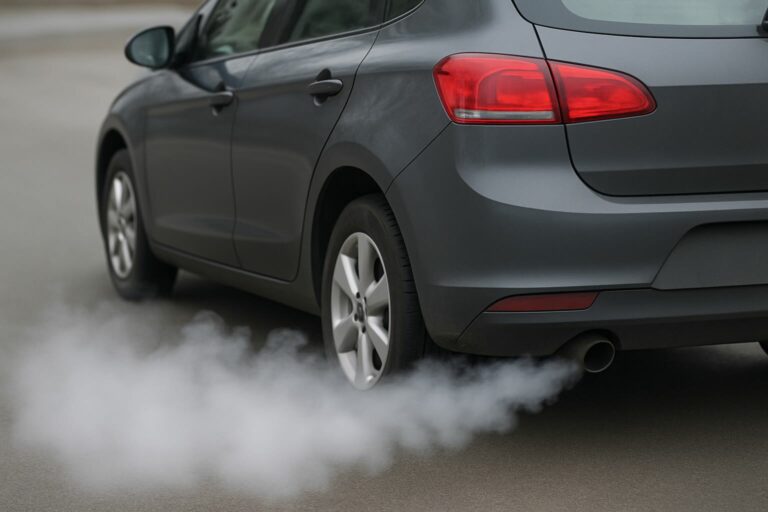 Auto che emette fumo bianco dallo scarico